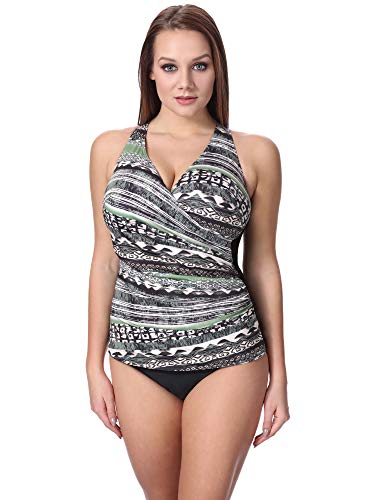 Merry Style Tankini Curvy Taglie Forti Donna H-13(Modello-H02, EU(38)=IT(44))