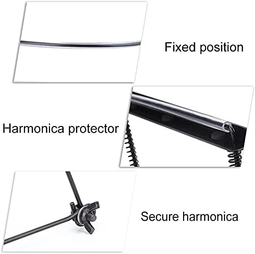 Mozart 10 Hole Harmonica Mouth Organ Harp Holder Black | Adjustable Neck Holder Stand for 10 Hole Mouth Harp | Hands Free Playing for Guitarists and Musicians - Image 9 thumbnail