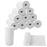 ZUQIAN 12 Pack Plaster Cloth Rolls Bulk, Each Roll 6”x 180” Plaster Cloth Gauze Bandage, Gauze of Paris Strips for Crafts, Modeling, Belly Cast, Masks, Scenery (6In x 15Ft/ 5Yd)
