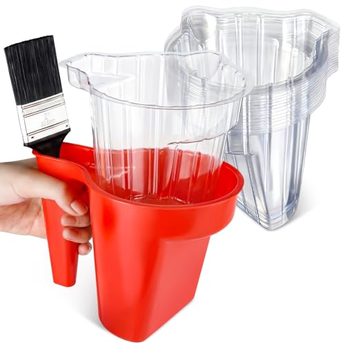 Leumoi 20 Pcs Paint Cup and Brush Kit