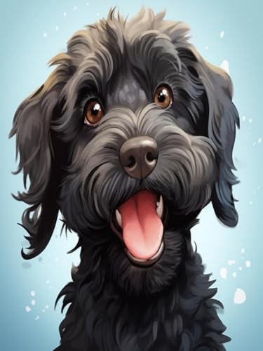 Pskgbxmu Vorgedruckt Kreuzstich Set Teddy-Hund 11CT AnfäNger Kreuzstich Stickpackungen Stickbild Set für für Wandkunst-Heimdekoration 40x50 cm