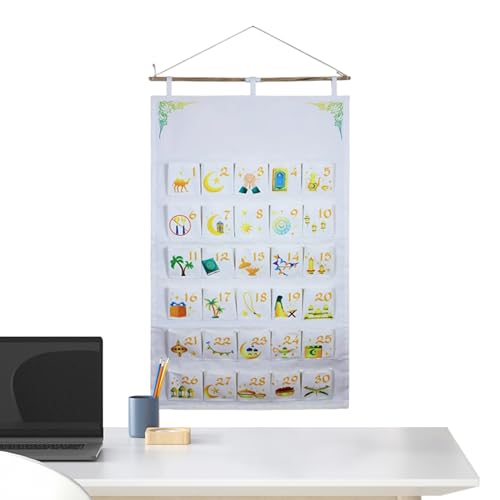 Calendrier compte à rebours tissu 30 jours pour décoration murale
