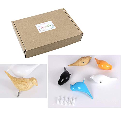 Designster Resin Bird Coat Hooks - Premium Creative Wall Mounted Birds Decorative Art Decor Hat Towel Bag Hanger Gift For Home,Living Room thumb #2