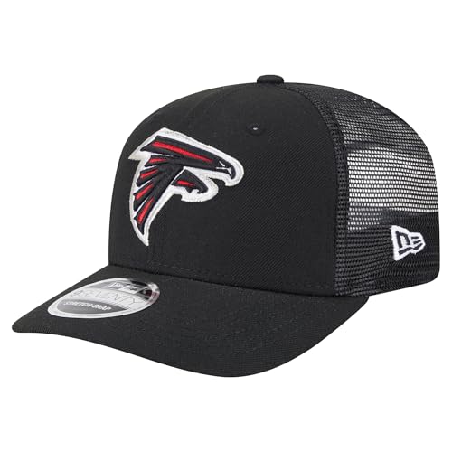 New Era Mens Black Atlanta Falcons Main Trucker 9SEVENTY Stretch-Snap Hat