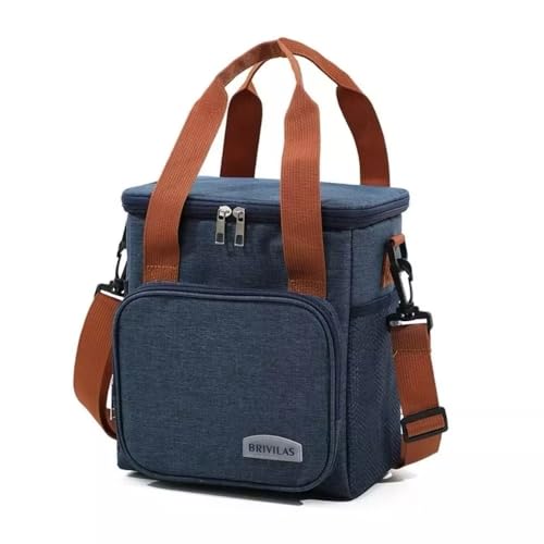 Bolsa Térmica Grande Capacidade Oxford Impermeável | Viagem, Praia, Piquenique | Zíper Duplo, Alças Ajustáveis, Dobrável (Azul)