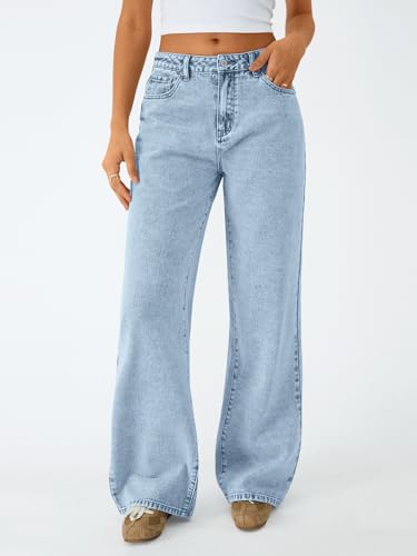 Trendy Queen Women's High Waisted Straight Wide Leg Jeans — view 2