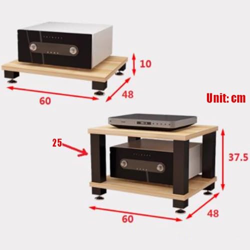 Heavy Duty Audio Component Rack – Scaffale multifunzione aperto per amplificatore HiFi e supporto multimediale audio-video