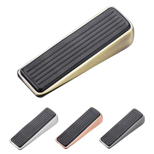 ateena ドアストッパー 玄関 室内 ゴム 差し込み式 扉 引き戸 網戸 ドア止め おしゃれ C (ゴールド, 12cm×3cm×3.2cm)