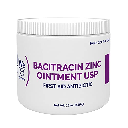 Image of Dynarex Bacitracin Zinc Ointment USP - Wound Healing Treatment for Minor Cuts, Itchy Diaper Rashes and First Degree Burns - 1 Jar - 15 oz. / 425 grams