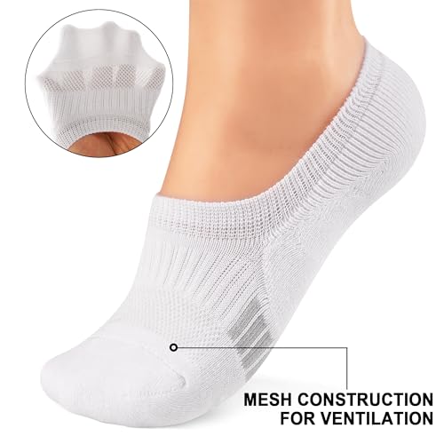 Image of Gonii Womens No Show Socks Athletic Ankle Socks Cushioned Running Low Cut | Breathable fabric, Reinforced toe heel, Thick sole pad, Anti-slip heel grip, Sweat-wicking, Anti-shrink, Sport & casual wear