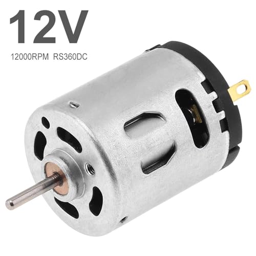 Motor RS360 de 12 V CC micromotor de 12000 RPM y escobillas de carbón de alta velocidad 2