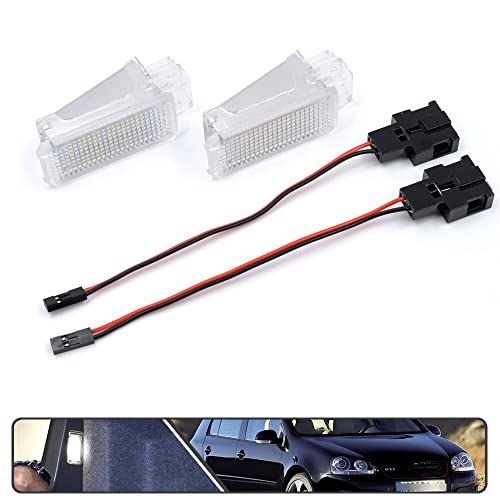 2Pcs Car Interior White LED Door Courtesy Light Fit for Volkswagen, Porsche for Audi A2 A3 A4 A5 A6 A7 S3 S4 S5 S6 Q5 Q7 TT Glove Box Footwell Light Luggage Trunk Lamp - Image 4