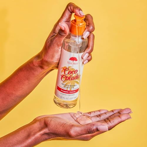 Image of Tree Hut Coco Colada Moisturizing Shave Oil, Hydrating Gel-to-Oil Formula for a Close, Smooth Shave, 7.7 fl oz