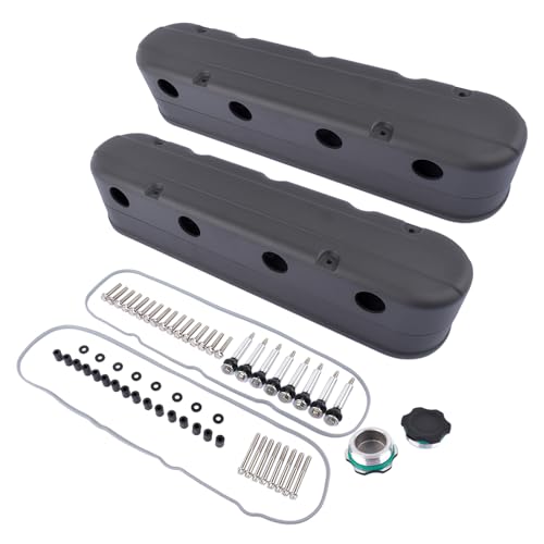 Woosphy JM8082-3BK Black Ls Smooth Cast Aluminum Valve Covers With Coil Mounts & Covers Replacement thumb #5