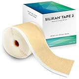 Silikan Tape 2 Soft Premium Silicone Medical Grade Tape 1.6 inches X 120 inches Painless No Residue Removal Safe Nontoxic Latex Free Showerproof Flexible Thin Easy Cut to Length Skin Tone Protective