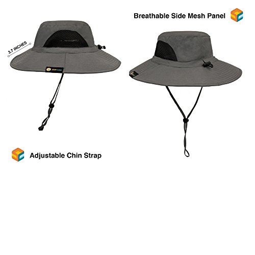 image for SUN CUBE Fishing Hat for Men, Women | Hiking Boonie Hat with Wide Brim