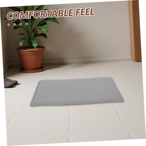 Alfombrilla antideslizante e impermeable gris con soporte acolchado 7