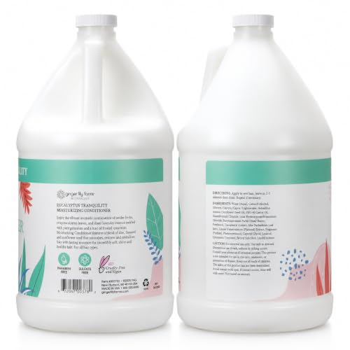 Image of Ginger Lily Farms Botanicals Conditioner, 128oz, Eucalyptus Tranquility | 100% Vegan & Cruelty-Free | Moisturizing Conditioner for All Hair Types | Refill Size