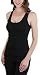 ToBeInStyle Women's Racerback Solid Print Tank Top - Black - Large