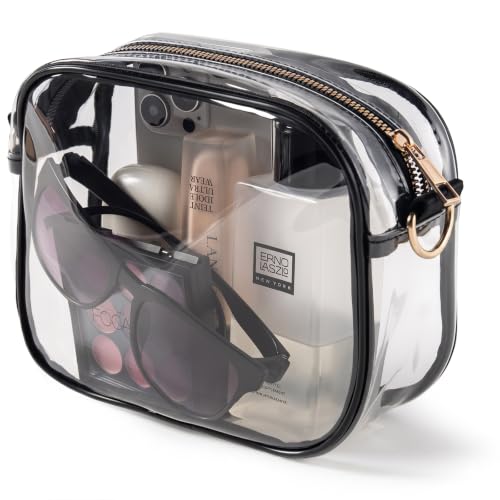 Image of TOBVZOO Clear Bag Stadium Approved, Crossbody Transparent Bag for Concerts Sports Events, Purses for Men & Women