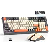 Amazon.com: FREEWOLF T96 Smart Display Wireless Gaming Keyboard Amazon.com: FREEWOLF T96 Smart Display Wireless Gaming Keyboard