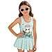 Howilath Cute Otter Girls One Piece Swimsuit with Sleeveless Tank and Skirt All-in-One Swim Dress Bathing Suit 3-13 Years
