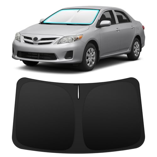 Image of INSAUTO Custom Fit Windshield Sun Shade for Toyota Corolla 2009-2013 | Foldable Front Window Sunshade Car Accessories, UV & Heat Reflector, Keeps Interior Cool, Includes Storage Bag