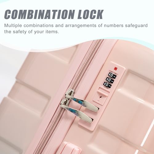 Image of Hardshell Luggage, Lightweight Durable PC Suitcase with Spinner Wheels 20 /24 /28