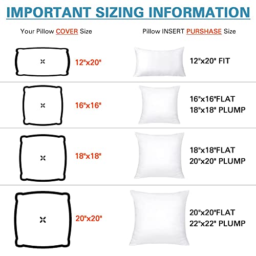 Otostar Throw Pillow Insert 20 X 20 Inch Premium Fluffy Pillow Stuffer Decorative Square Pillow Insert With Zips Cushion Inner Decorative Cushion For Sofa Bed Couch Stuffer Pillow (1 Pack, 20''X20'') #TOP7