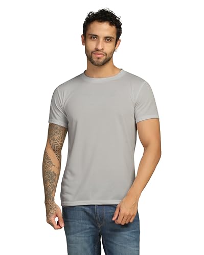 Image of VastraVibes Cotton Regular Fit T-Shirt Round Neck Casual Mens Plain Tshirt