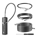 Fence Locks for Outdoor Gates, 4-Digit Small Cable...