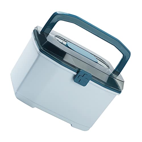 BCOATH Portable Double Medicine Case Transparent First Aid Organizer Removable Tray Lightweight and Lockable for Home Office Outdoor Travel and Family Use