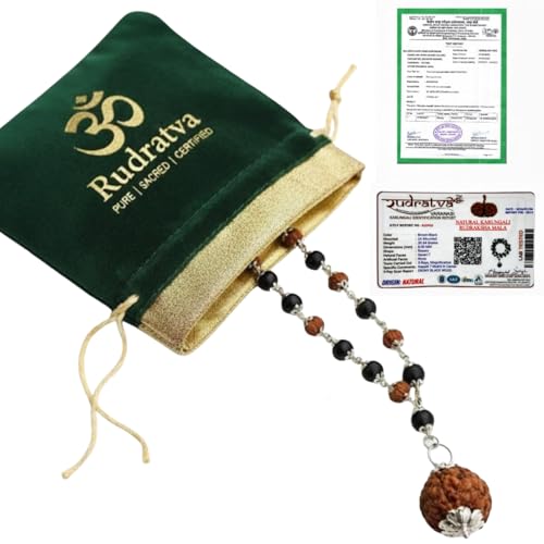 Original Karungali & Rudraksha Mala | 54 Beads with 7 Mukhi Power...
