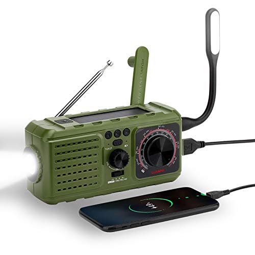 Emergency NOAA Radio Weather auto Alert and Portable AM FM MP3 Player,Solar Hand Crank Operated with 2200MAH Battery,USB Cell Phone Charger,Flashlight,Reading Lamp,SOS Alarm Emergency NOAA Radio Weather auto Alert and Portable AM FM MP3 Player,Solar Hand Crank Operated with 2200MAH Battery,USB Cell Phone Charger,Flashlight,Reading Lamp,SOS Alarm