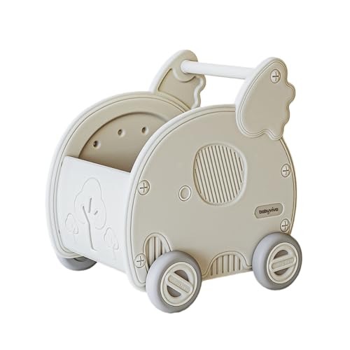Aoyhomeベビーカー、赤ちゃんのおもちゃ収納ボックス、知育玩具、立つ・歩く練習、人形遊び、ギフト、立つ・歩く練習、おしゃれ、かわいい (ホワイト)