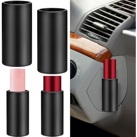 BSRESIN Car Lip Balm Holder, 2 Pcs Silicone Holder for Chapstick No Melt, Mess Free in the Heat, Car Lipsticks Holder for Women Car Accessories Interior Cover