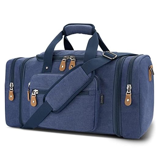 Best small travel totes Blue Gonex Expandable 60L Duffle Bag for Men