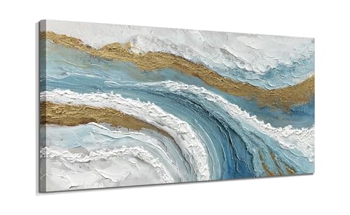 Ardemy Blue and Gold Ocean Art