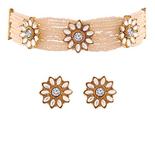 Pearl Choker Necklace Set 