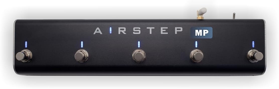 إصدار XSONIC AIRSTEP MP، ومفتاح القدم Fender Mustang Micro Plus، وتبديل الإعدادات المسبقة، وتبديل التأثيرات، وتعيين إيقاع النقر، وتشغيل الموالف، وتخصيص معلمات الدواسة من خلال تطبيق Fender Tone