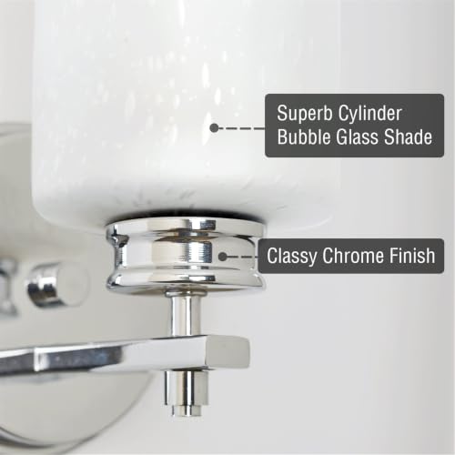 Image of Kira Home Phoebe 8 inch Modern Industrial Wall Sconce for Bathroom Vanity, Pack of 2