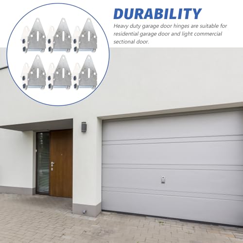 Charnières porte de garage robustes fer contre la rouille kit de remplacement 6 u