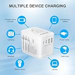 Universal International Plug Travel Adapter, 6 in 1 Wall Charger with 3 Type-C 5.8A 29W PD Fast Charging & 2 USB-A 5.8A & Multi AC Outlet Adaptor for USA EU UK AUS 200+ Countries - Image 4