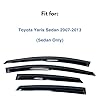 IG Window Visor for Toyota Yaris Sedan 2007-2013, Rain Guard Tape-On Extra Durable Wind Side Vent Window Deflector Mugen Style, 2007 2008 2009 2010 2011 2012 2013 (Sedan Only) #1
