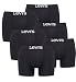 Produktbild Levi's Herren Boxershorts 6er Pack - Solid Basic Boxer Brief - 905001001 (Schwarz, L)