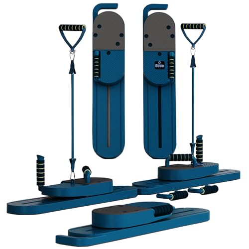 ExeractFit ExeractFit Split-Stil Pilates Board für Zuhause Reformer Pilates Maschine Set Abnehmbares Bauchmuskel Roller Board und Ski Maschine Core Trainer Beinübung(Blau)