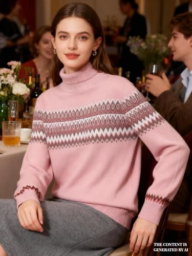 Image of DAIMIDY Turtleneck Sweater for Women Long Sleeve Knit Tops | Soft and Breathable,Ensuring You Stay Comfortable Throughout The Day.Perfect for Party, Holiday,Work,Shopping,Daily Etc.