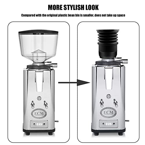 Grinder Single Dose 356 G Silikon Blowing Bean Bin Coffee Grinder Single Doser Advanced mit Silicon Balg Black Color Replacement für ECM
