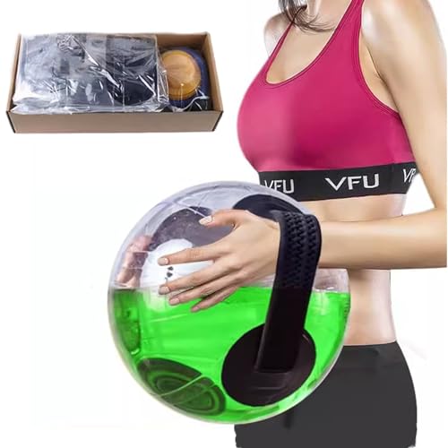 Fitness Weights Water Bag Sphere, Flexible Power Training Bags Lifting Sandbag for Yoga/Squats/Speed, Portable Clear Running Workout Tool with Pump