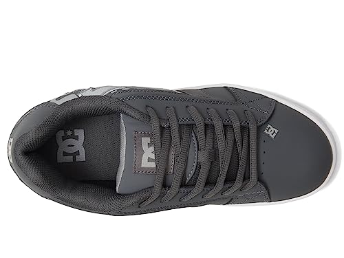 Image of DC Men's Net Casual Low Top Lace Up Skate Shoe Sneaker Heather Grey /White 17